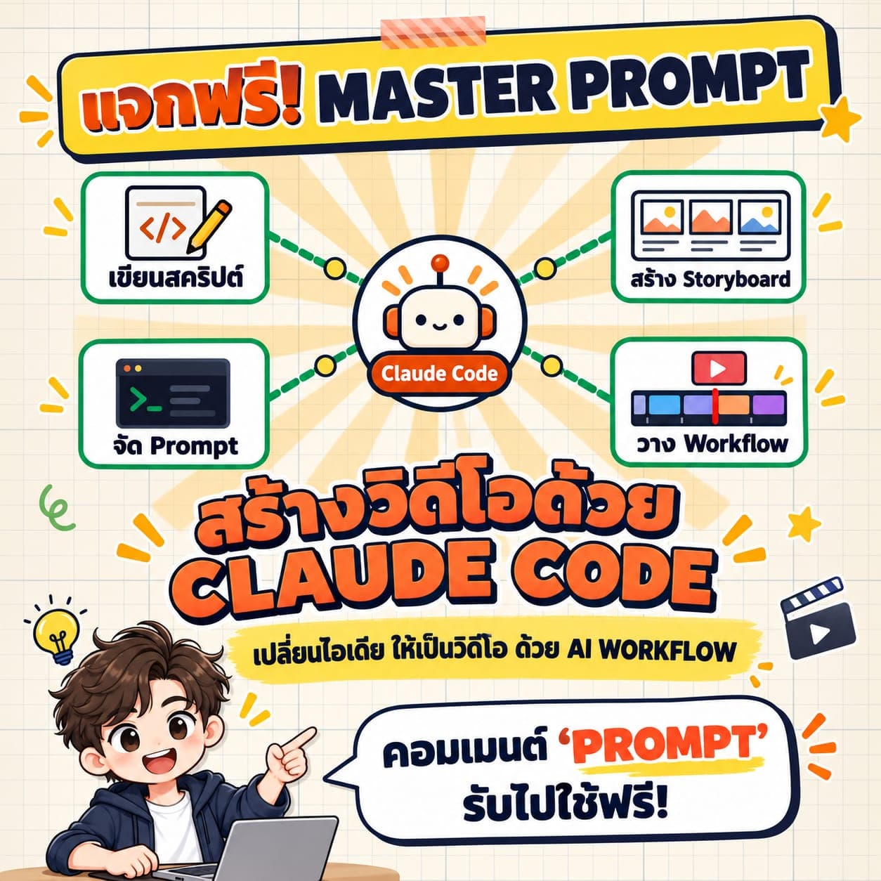Prompt สร้างวีดดโอด้วย ClaudeCode